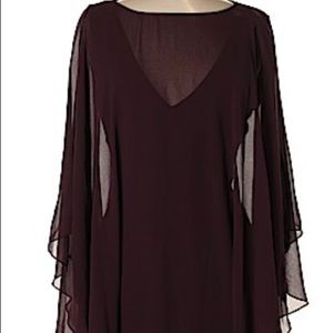 Halston Heritage Cape Dress
